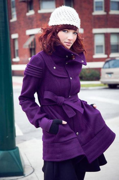 Фіолетове пальто: огляд моделей, кращі поєднання і рекомендації